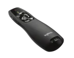 910-001356 - Logitech Wireless Presenter R400 Red Laser Pointer Up to 15 metre (2 4GHz) range storable wireless USB receiver - Logitech Wireless Presenter R400, RF, USB, 15 m, Black