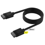 Corsair iCUE LINK Cable; 1x 600mm with Straight connectors; Black - Corsair CL-9011119-WW, Black, Male, Male, 1 pc(s)