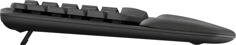 920-012304 - LOGI Wave Keys Wireless Ergonomic Keyboard - Logitech Wave Keys, Full-size (100%), RF Wireless + Bluetooth, Membrane, QWERTY, Graphite