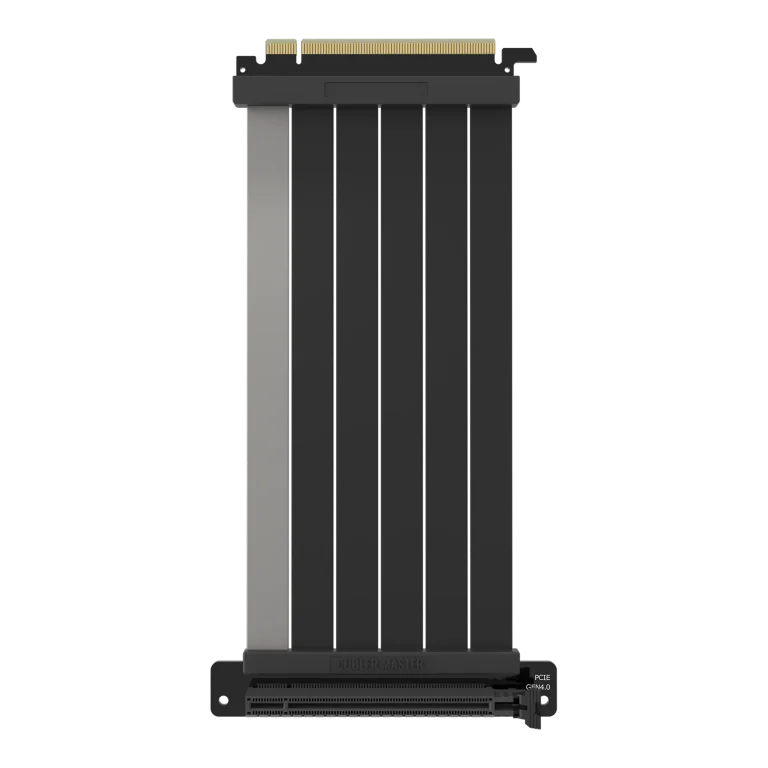Cooler Master MasterAccessory Riser Cable PCIe 4.0 x16 200mm V2 - Cooler Master MCA-U002R-KPCI40-200, PCIe x16 - PCIe x16, Male/Female, 1 pc(s), PCIe 4.0, Black, Thermoplastic elastomer (TPE), Polyethylene (PE)