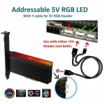 Vantec M.2 NVMe SSD PCIe X4 Adapter with Addressable RGB LED - Vantec UGT-M2PC12-RGB, PCIe, M.2, Black, 0.5 m, Windows 10, Windows 7, Windows 8, Windows 8.1, 120 mm