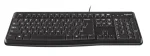 920-002562 - LOGI MK120 Corded Keyboard and Mouse Combo spill resistant - Logitech Desktop MK120, Standard, Wired, USB, QWERTY, Black, Mouse included