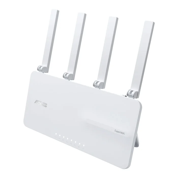 ASUS ROUTER/Expert/2402Mbp 574Mbps/1xWAN/4xLAN/2xUSB/AiMesh/100device/AiProtectPro/VPN/Self-Defi Network/Device Access Control. - ASUS EBR63 – Expert WiFi, Wi-Fi 6 (802.11ax), Dual-band (2.4 GHz / 5 GHz), Ethernet LAN, White, Tabletop router