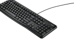 920-002508 - LOGI K120 Corded Keyboard plug and play USB connection spill resist. - Logitech K120 Corded Keyboard, Full-size (100%), Wired, USB, QWERTY, Black