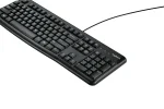 920-002508 - LOGI K120 Corded Keyboard plug and play USB connection spill resist. - Logitech K120 Corded Keyboard, Full-size (100%), Wired, USB, QWERTY, Black