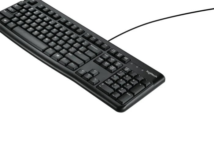 920-002508 - LOGI K120 Corded Keyboard plug and play USB connection spill resist. - Logitech K120 Corded Keyboard, Full-size (100%), Wired, USB, QWERTY, Black