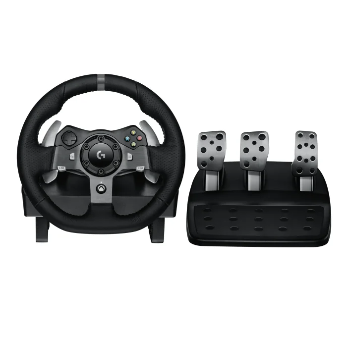 Logitech Gaming Steering Wheel G920 Driving Force USB definitive sim racing wheel exclusively for the latest Xbox On and PC l - Logitech G G920 Driving Force Racing Wheel, Steering wheel + Pedals, PC, Xbox One, Xbox Series S, Xbox Series X, D-pad, Analogue / Digital, Wired, USB 2.0