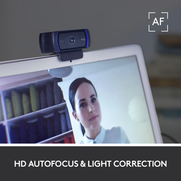 960-001252 - Logitech VC Webcam C920s HD Pro USB Full HD 10MP Carl Zeis Lens 20 step autofocus Microphone - Logitech HD Pro Webcam C920, 1920 x 1080 pixels, Full HD, 30 fps, 720p, 1080p, Privacy cover, 78°