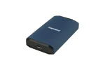 TRANSCEND 4TB ESD410C USB3.2 TYPE C (USB 20Gbps) & A IPX5 Water Resistant & Rugged PORTABLE SSD. R/W up to 2000MB/s - Transcend ESD410C, 4 TB, USB Type-C, 2000 MB/s, 20 Gbit/s, Password protection, Blue