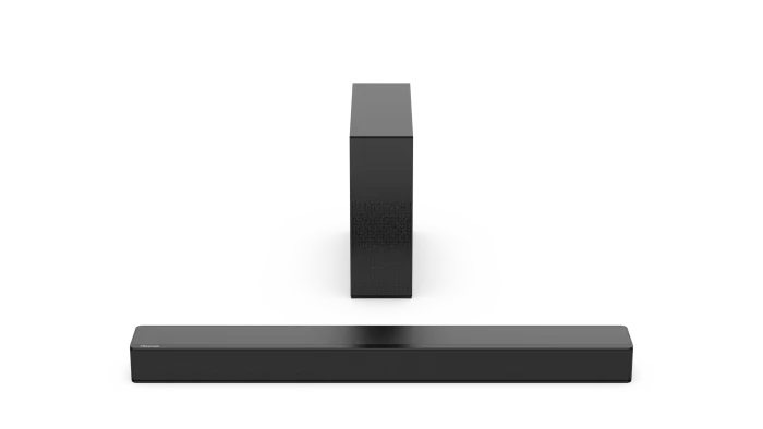 Hisense HS2100 Soundbar; 2.1CH; 240W; Virtual Sound; Bluetooth; 1 xUSB - Hisense HS2100, 2.1 channels, 240 W, DTS Virtual:X, Dolby Digital, Dolby Digital Plus, Movie, Music, TV, 120 W, 120 W