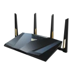 ASUS ROUTER/Expert/Wi-Fi 7/1376+5764 Mbps/2.4GHz 4x4/5GHz 4x4/2xWAN/9xLAN/AiMesh/AiProtection/ - ASUS RT-BE88U, Wi-Fi 7 (802.11be), Dual-band (2.4 GHz / 5 GHz), Ethernet LAN, Black, Grey, Tabletop router