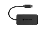 TRANSCEND USB TYPE C 4 PORT USB 3.1 HUB - BUS POWERED - Transcend HUB2C, USB 3.0 (3.1 Gen 1) Type-C, USB 3.2 Gen 1 (3.1 Gen 1) Type-A, 5000 Mbit/s, Black, CE/FCC/BSMI/KC, USB