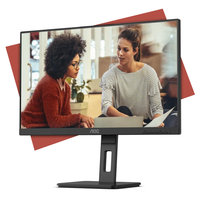 AOC 24E3QAF Professional Monitor|23.8 inch|IPS FHD 1920x1080 75hz|HDMI DP|VGA|Flicker Free|Speakers|Height Adjustable Stand - AOC E3 24E3QAF, 60.5 cm (23.8"), 1920 x 1080 pixels, Full HD, LCD, 4 ms, Black