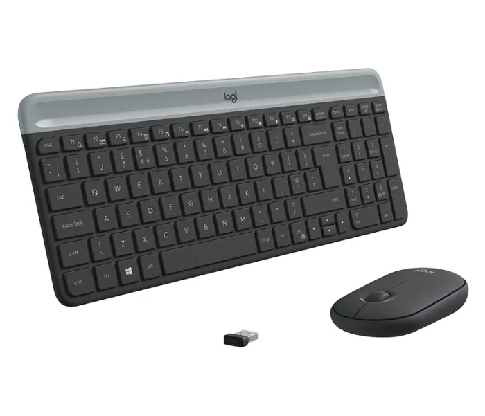 Logitech Wireless Keyboard and Mouse Combo MK470 (GRAPHITE) 2-Year Limited Hardware warranty - Logitech MK470 Slim Combo, Full-size (100%), Wireless, RF Wireless, QWERTY, Graphite, Mouse included
