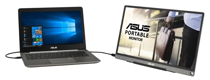 ASUS ZenScreen MB16ACE Portable USB Monitor | 15.6'' FHD | 60hZ | Hybrid Signal Solution | USB Type-C | Flicker Free | Blue Lig - ASUS ZenScreen MB16ACE, 39.6 cm (15.6"), 1920 x 1080 pixels, Full HD, LED, 5 ms, Grey