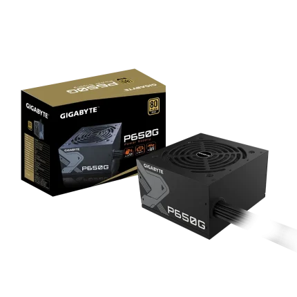 Gigabyte PSU P650B Gold Certified 650W - 3 Year Warranty; 24/20-pin x 1; CPU 4+4-pin x 1; PCI-E 6+2-pin x 2; SATA x 6; Peri x3 - GIGABYTE GP-P650G, 650 W, 100 - 240 V, 12 - 6 A, 12 A, 6 A, Active