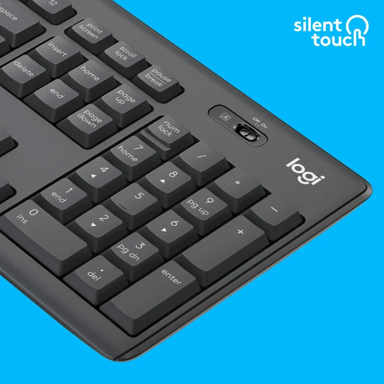 920-009800 - LOGI MK295 Wireless keyboard and mouse Combo Desktop Silent GRAPHITE - Logitech MK295 Silent Wireless Combo, Full-size (100%), USB, QWERTY, Graphite, Mouse included