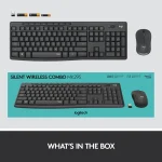920-009800 - LOGI MK295 Wireless keyboard and mouse Combo Desktop Silent GRAPHITE - Logitech MK295 Silent Wireless Combo, Full-size (100%), USB, QWERTY, Graphite, Mouse included