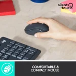 920-009800 - LOGI MK295 Wireless keyboard and mouse Combo Desktop Silent GRAPHITE - Logitech MK295 Silent Wireless Combo, Full-size (100%), USB, QWERTY, Graphite, Mouse included