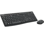 920-009800 - LOGI MK295 Wireless keyboard and mouse Combo Desktop Silent GRAPHITE - Logitech MK295 Silent Wireless Combo, Full-size (100%), USB, QWERTY, Graphite, Mouse included