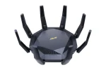 ASUS ROUTER/Gaming/2.4GHz 4x4up to1148Mbps/5GHz 8x8up to 4808Mbps/1xWAN/8xLAN/1xUSB/1xSFP/AiMesh/AiProtection/VPN90IG04J1-BM3010 - ASUS RT-AX89X AX6000 AiMesh, Wi-Fi 6 (802.11ax), Dual-band (2.4 GHz / 5 GHz), Ethernet LAN, 3G, Black, Tabletop router