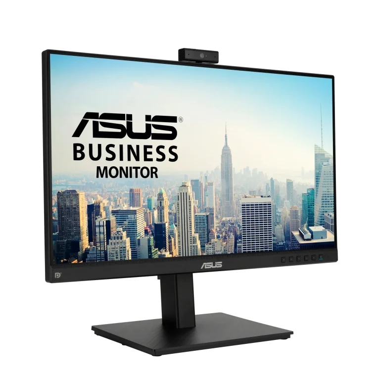 ASUS 23.8” 1080P Video Conferencing Monitor (BE24EQSK) |Full HD; IPS|Built-in Adjustable 2MP Webcam|AI Noise-canceling Mic|Speak - ASUS BE24EQSK, 60.5 cm (23.8"), 1920 x 1080 pixels, Full HD, 5 ms, Black