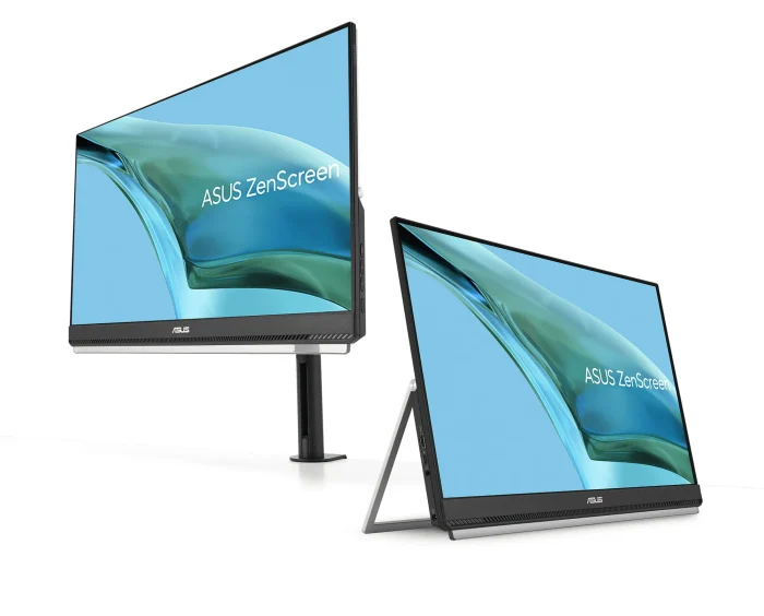 ASUS ZenScreen|24” 1080P|Portable USB Monitor (MB249C)|FHD|IPS|Type-C|Speaker|Multi-stand Design Kickstan|C-clamp Arm|Partition - ASUS ZenScreen MB249C, 60.5 cm (23.8"), 1920 x 1080 pixels, Full HD, LED, 5 ms, Black