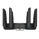 ASUS ROUTER/Gaming/WiFi7/1032+2882+5764Mbps/2.4GHz3x3/5GHz2x2/6GHz2x2/1xWAN(10G)/1xWAN(2.5G)/3xLAN/1xUSB/AiMesh/AiProtection/VPN - ASUS ROG Rapture GT-BE98, Wi-Fi 7 (802.11be), Quad-band (2.4 GHz / 5 GHz-1 / 5 GHz-2 / 6 GHz), Ethernet LAN, Black, Tabletop router