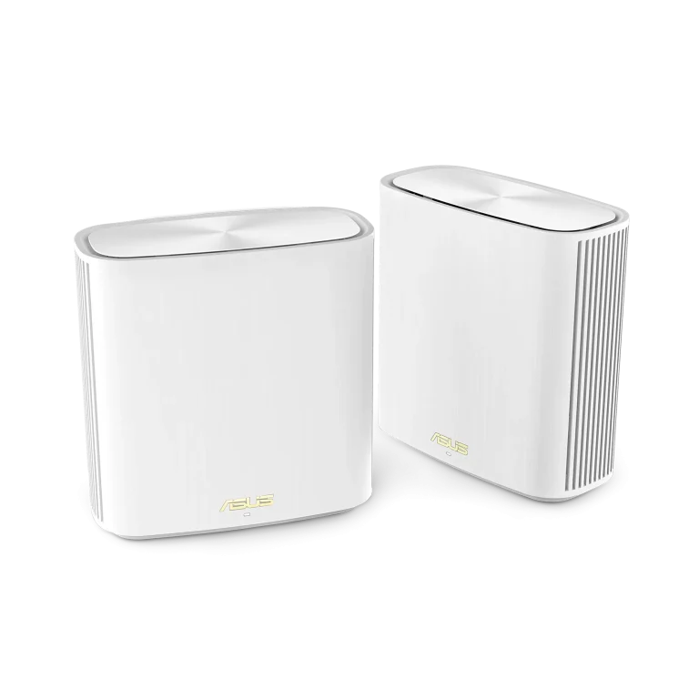 ASUS ROUTER/Mesh/4804Mbps+574Mbps/Cvg up to 501Sqm/1xWAN/3xLAN/AiMesh/AiProtectionPro/VPN/Wallmount/Instant Guard90IG06F0-MO3R40 - ASUS XD6 2-pack, White, Internal, Power, Dual-band (2.4 GHz / 5 GHz), Wi-Fi 6 (802.11ax), 802.11a,802.11b,802.11g,Wi-Fi 4 (802.11n),Wi-Fi 5 (802.11ac),Wi-Fi 6 (802.11ax)