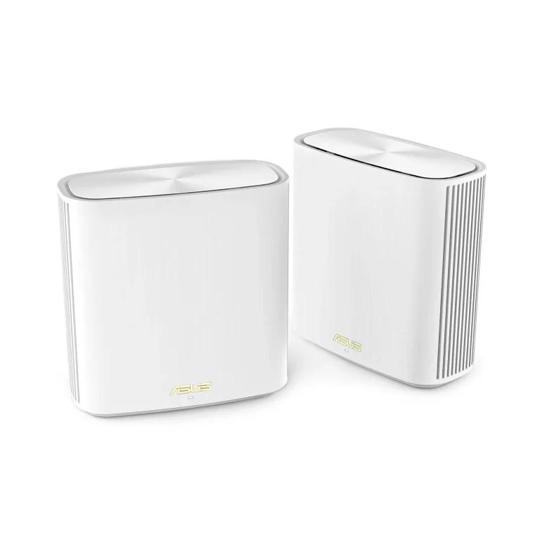 ASUS ROUTER/Mesh/4804Mbps+574Mbps/Cvg up to 501Sqm/1xWAN/3xLAN/AiMesh/AiProtectionPro/VPN/Wallmount/Instant Guard90IG06F0-MO3R40 - ASUS XD6 2-pack, White, Internal, Power, Dual-band (2.4 GHz / 5 GHz), Wi-Fi 6 (802.11ax), 802.11a,802.11b,802.11g,Wi-Fi 4 (802.11n),Wi-Fi 5 (802.11ac),Wi-Fi 6 (802.11ax)