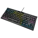 Corsair K70 RGB TKL Mechanical Gaming Keyboard; Backlit RGB LED; Cherry MX Speed Keyswitches; Black - Corsair K70 RGB TKL, Wired, USB, Mechanical, QWERTY, RGB LED, Black