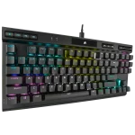 Corsair K70 RGB TKL Mechanical Gaming Keyboard; Backlit RGB LED; Cherry MX Speed Keyswitches; Black - Corsair K70 RGB TKL, Wired, USB, Mechanical, QWERTY, RGB LED, Black