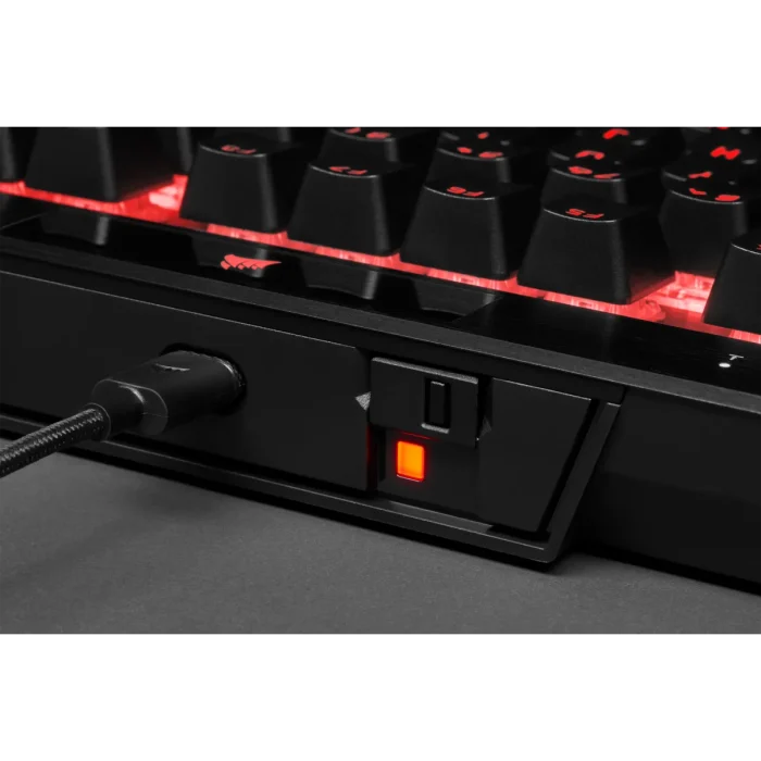 Corsair K70 RGB TKL Mechanical Gaming Keyboard; Backlit RGB LED; Cherry MX Speed Keyswitches; Black - Corsair K70 RGB TKL, Wired, USB, Mechanical, QWERTY, RGB LED, Black