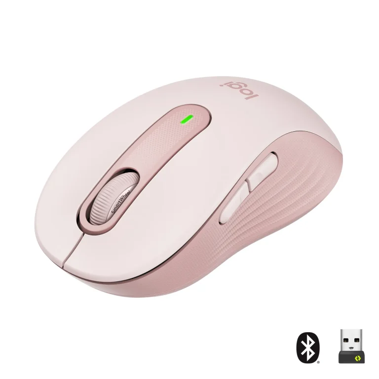 910-006254 - LOGI M650 Signature Wireless Mouse - ROSE - BT - Logitech Signature M650 Wireless Mouse, Right-hand, Optical, RF Wireless + Bluetooth, 4000 DPI, Pink
