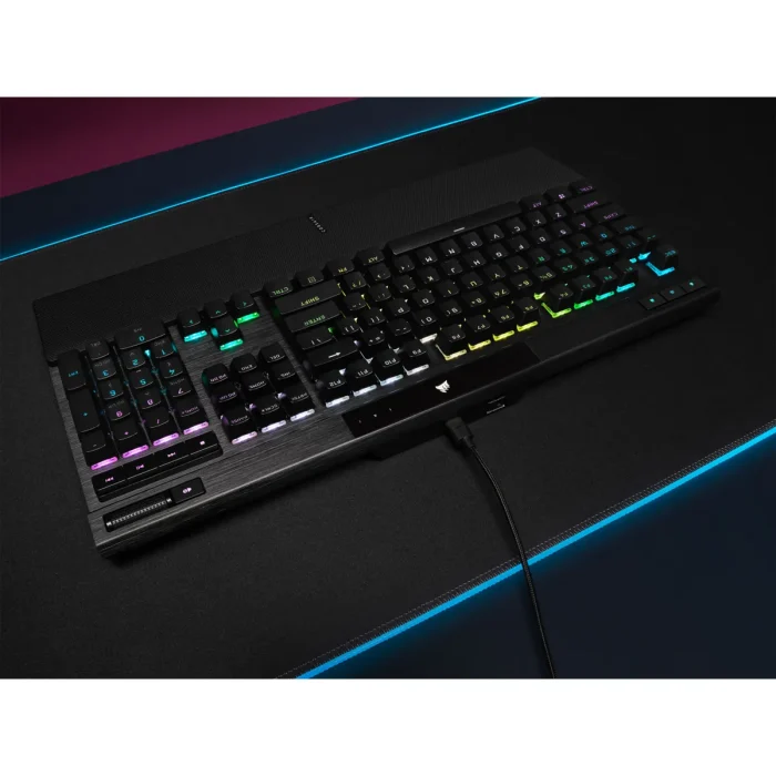 Corsair K70 RGB PRO Mechanical Gaming Keyboard - CHERRY MX Brown Keyswitches - Black - Corsair K70 RGB PRO Mechanical Gaming Keyboard with PBT DOUBLE SHOT PRO Keycaps — CHERRY MX Brown, Full-size (100%), USB, Mechanical, QWERTY, RGB LED, Black