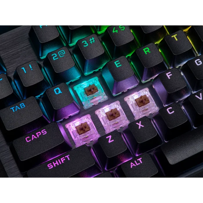 Corsair K70 RGB PRO Mechanical Gaming Keyboard - CHERRY MX Brown Keyswitches - Black - Corsair K70 RGB PRO Mechanical Gaming Keyboard with PBT DOUBLE SHOT PRO Keycaps — CHERRY MX Brown, Full-size (100%), USB, Mechanical, QWERTY, RGB LED, Black