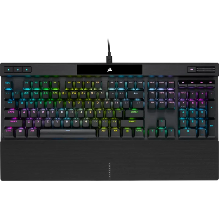 Corsair K70 RGB PRO Mechanical Gaming Keyboard - CHERRY MX Brown Keyswitches - Black - Corsair K70 RGB PRO Mechanical Gaming Keyboard with PBT DOUBLE SHOT PRO Keycaps — CHERRY MX Brown, Full-size (100%), USB, Mechanical, QWERTY, RGB LED, Black
