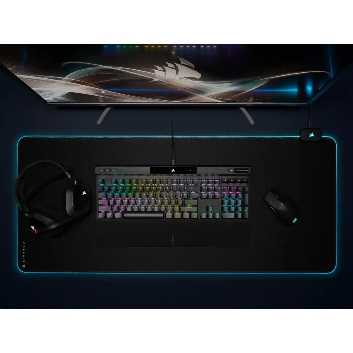 Corsair K70 RGB PRO Mechanical Gaming Keyboard - CHERRY MX Brown Keyswitches - Black - Corsair K70 RGB PRO Mechanical Gaming Keyboard with PBT DOUBLE SHOT PRO Keycaps — CHERRY MX Brown, Full-size (100%), USB, Mechanical, QWERTY, RGB LED, Black