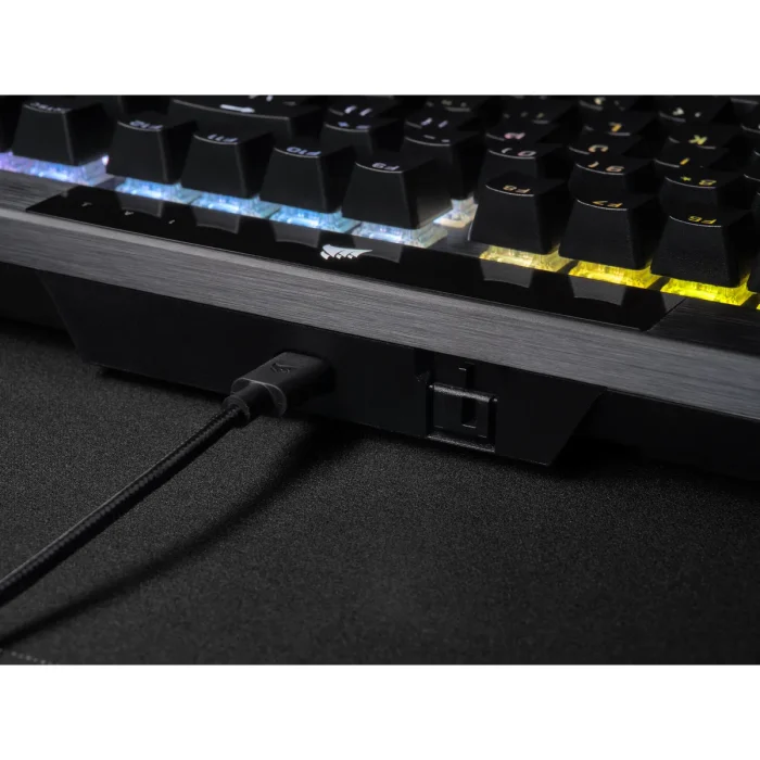 Corsair K70 RGB PRO Mechanical Gaming Keyboard - CHERRY MX Brown Keyswitches - Black - Corsair K70 RGB PRO Mechanical Gaming Keyboard with PBT DOUBLE SHOT PRO Keycaps — CHERRY MX Brown, Full-size (100%), USB, Mechanical, QWERTY, RGB LED, Black