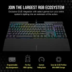Corsair K70 RGB PRO Mechanical Gaming Keyboard - CHERRY MX SPEED Silver Keyswitches - Black - Corsair K70 RGB PRO, Full-size (100%), USB, Mechanical, QWERTY, RGB LED, Black