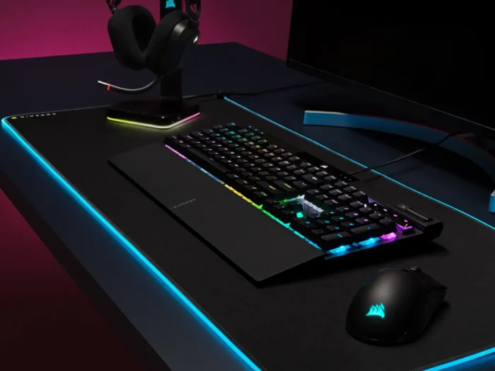 Corsair K70 RGB PRO Mechanical Gaming Keyboard - CHERRY MX SPEED Silver Keyswitches - Black - Corsair K70 RGB PRO, Full-size (100%), USB, Mechanical, QWERTY, RGB LED, Black