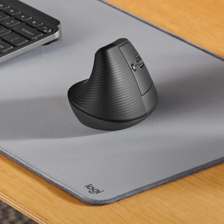 LOGI LIFT 910-006473 Vertical Ergonomic Mouse - GRAPHITE / BLACK - 2.4GHZ/BT - N/A - EMEA-914 - ON+OFFLINE;B2C. - Logitech Lift Vertical Ergonomic Mouse, Right-hand, Vertical design, Optical, RF Wireless + Bluetooth, 4000 DPI, Graphite