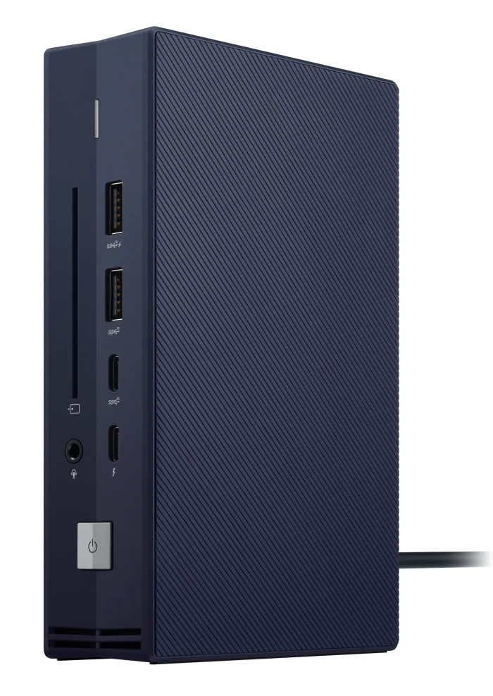 ASUS SIMPRO DOCK 2 | Connect up to 3 x Monitors | IC Smart Card Reader | RJ45 | Charge Notebook Via Thunderbolt Type-C Cable - ASUS SimPro Dock 2, Wired, Thunderbolt 3, 10,100,1000 Mbit/s, Black, Blue, 7680 x 4320 pixels, 1920 x 1080 pixels
