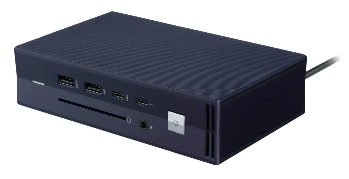 ASUS SIMPRO DOCK 2 | Connect up to 3 x Monitors | IC Smart Card Reader | RJ45 | Charge Notebook Via Thunderbolt Type-C Cable - ASUS SimPro Dock 2, Wired, Thunderbolt 3, 10,100,1000 Mbit/s, Black, Blue, 7680 x 4320 pixels, 1920 x 1080 pixels