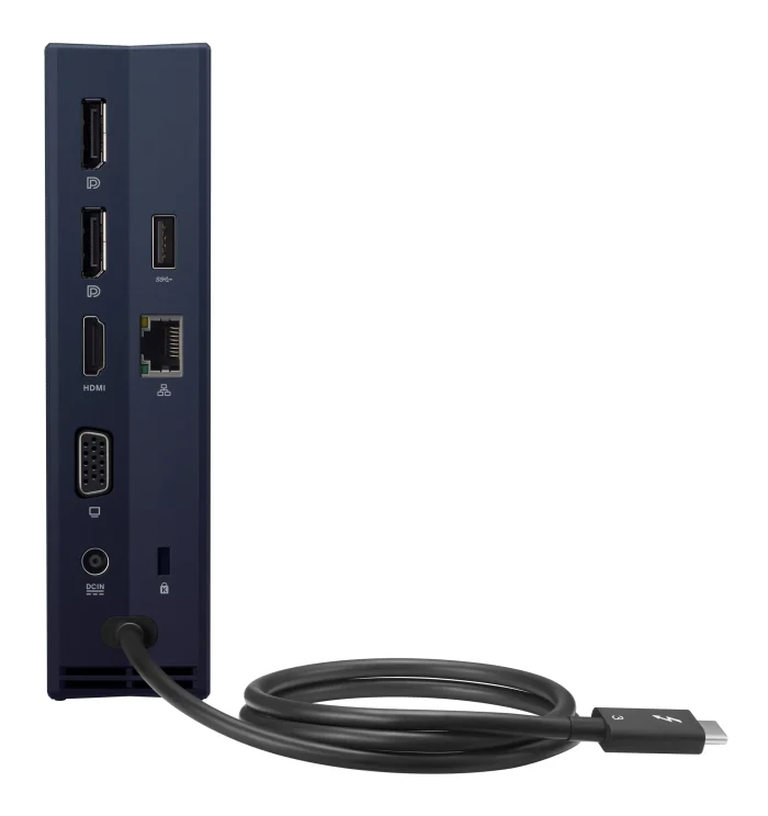 ASUS SIMPRO DOCK 2 | Connect up to 3 x Monitors | IC Smart Card Reader | RJ45 | Charge Notebook Via Thunderbolt Type-C Cable - ASUS SimPro Dock 2, Wired, Thunderbolt 3, 10,100,1000 Mbit/s, Black, Blue, 7680 x 4320 pixels, 1920 x 1080 pixels