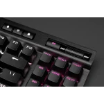 Corsair K70 RGB TKL Optical-Mechanical Gaming Keyboard; Backlit RGB LED; CORSAIR OPX Keyswitches; Black - Corsair  K70 TKL Champion serijos klaviat?ra (CH-911901A-NA), Tenkeyless (80 - 87%), Opto-mechanical key switch, RGB LED