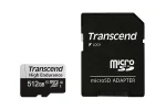 TRANSCEND 350V 512GB HIGH ENDURANCE MICRO SD UHS-I  U3 CLASS10 - READ 100 MB/S - WRITE 45MB/S - WITH SD ADPTOR - Transcend USD350V, 512 GB, MicroSDXC, Class 10, UHS-I, 95 MB/s, 45 MB/s