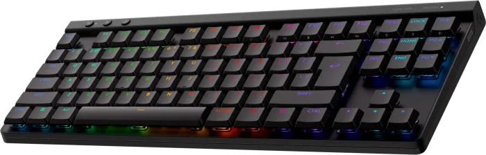 Logitech G515 LIGHTSPEED TKL Wireless Gaming Keyboard - BLACK - US INT'L - 2.4GHZ/BT - N/A - Logitech G 920-012538, Wired & Wireless, USB + RF Wireless + Bluetooth, Mechanical, QWERTY, RGB LED, Black