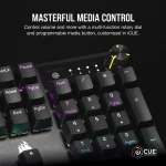 Corsair K70 CORE RGB Mechanical Gaming Keyboard - CORSAIR Red Linear Switches - Corsair K70, Full-size (100%), USB, Mechanical, Black