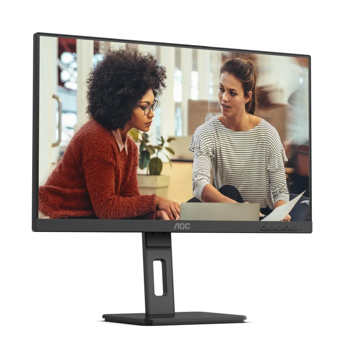 AOC 24E3QAF Professional Monitor|23.8 inch|IPS FHD 1920x1080 75hz|HDMI DP|VGA|Flicker Free|Speakers|Height Adjustable Stand - AOC E3 24E3QAF, 60.5 cm (23.8"), 1920 x 1080 pixels, Full HD, LCD, 4 ms, Black